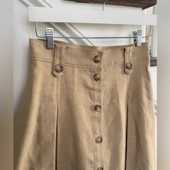 Sézane Oksana Midi Skirt – NWT – Size US 4 / EU 36- beige - Picture 8 of 11